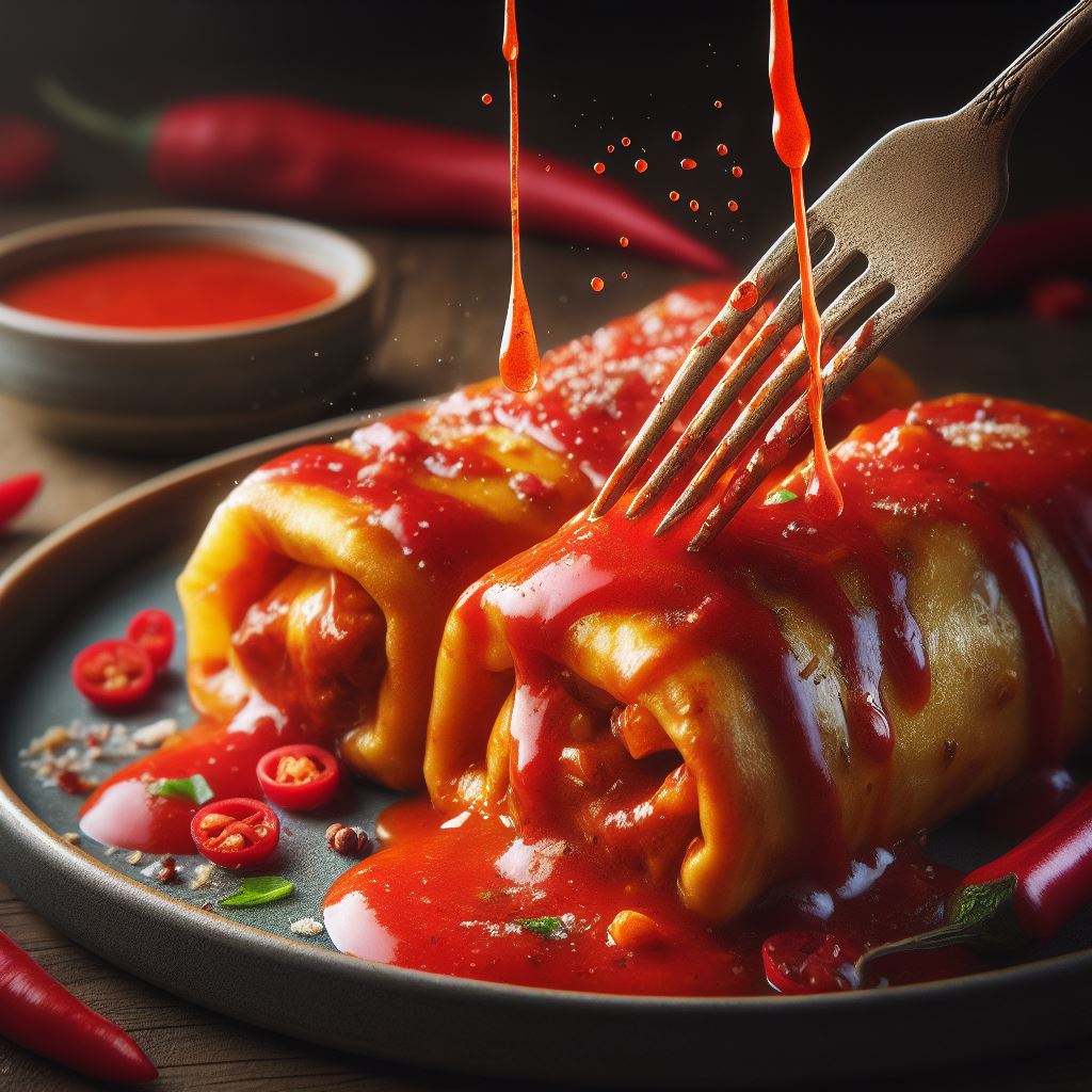 chimichangas red chili sauce