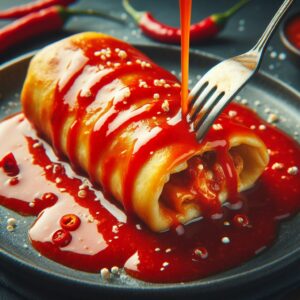 chimichangas red chili sauce