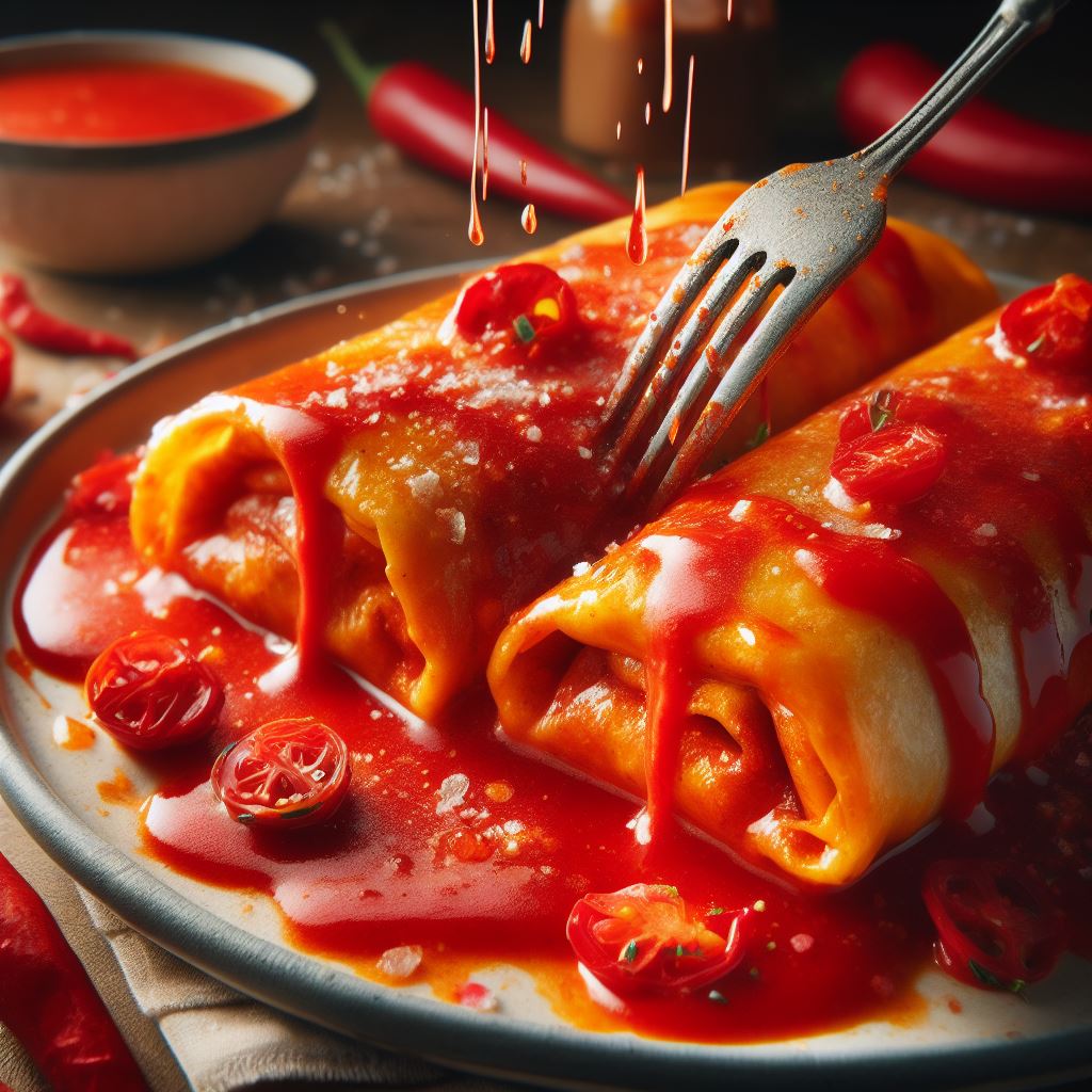 chimichangas red chili sauce