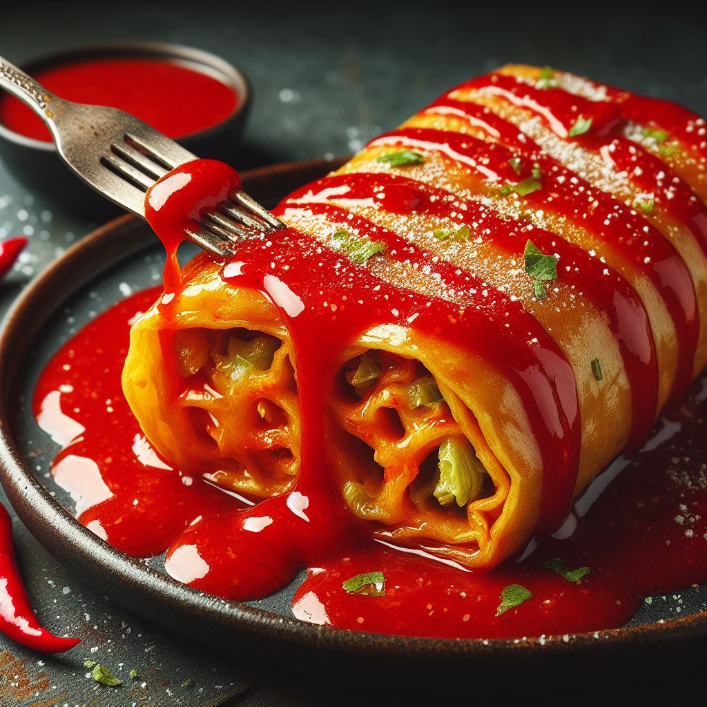 chimichangas red chili sauce